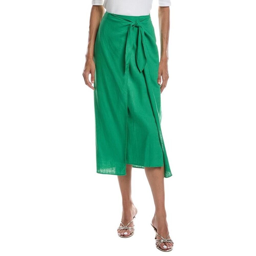 Cece Womens  Wrap Wide Tie Skirt, Green